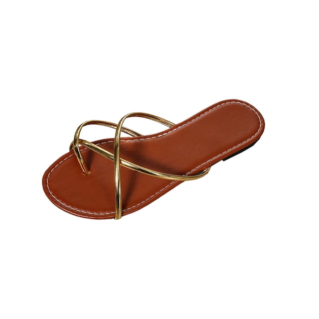 Zapatos Casuales de Mujer Versátiles de Moda de Tacón Bajo con Correa de Metal de Tamaño Mayor Primavera/Verano Zapatillas Cómodas de Moda