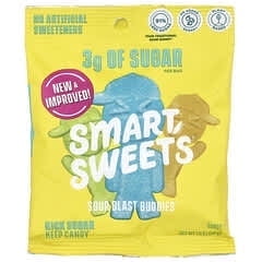 SmartSweets Sour Blast Buddies, Berry, Blue Raspberry, Lime, Lemon, Orange 1.8 oz Pack of 2