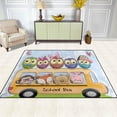 thumbnail image 3 of SKYSONIC 80x58 inches Lightweight Soft Area Rug Mat Indoor Floor Rugs Home Decoration for Kids Room Living Room Back to School Bus, 3 of 6