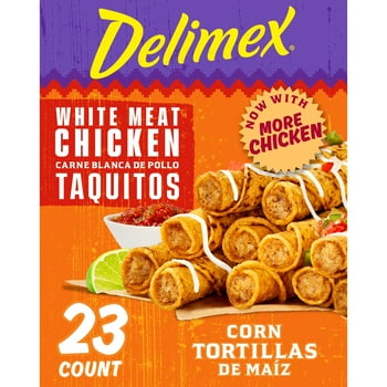 Delimex White Meat Chicken Corn Taquitos Frozen Snacks & Appetizers, 23 ct Box