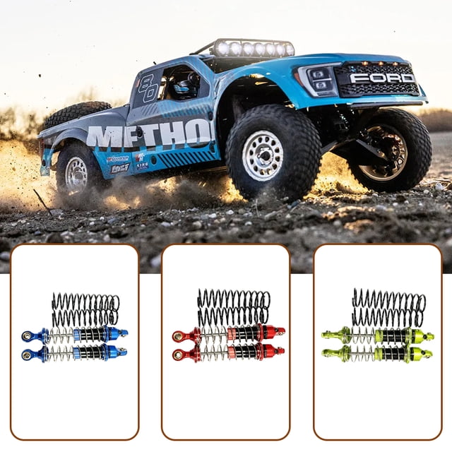maskred Rear Shock Absorber For 1/10 Rc LOSI Baja Rey 4WD System Rear Shock Absorber Designed For 1/10 Rc LOSI Baja Rey 4WD red 1Set