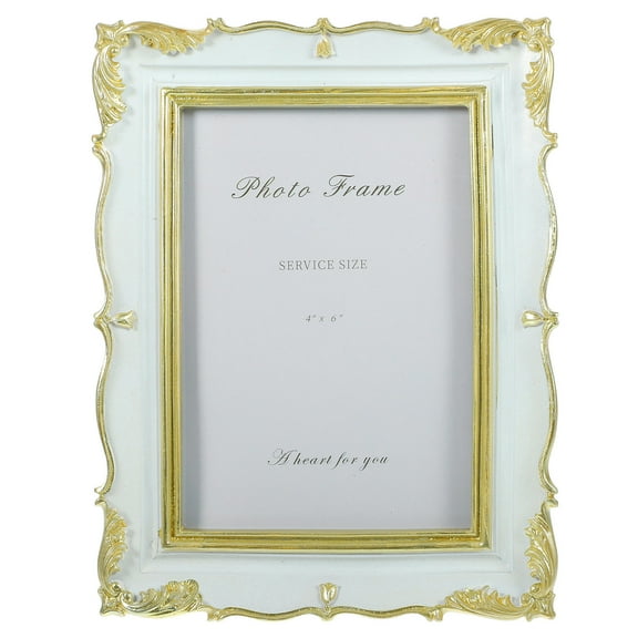 WEAVILUX Vintage Picture Frames Beige Resin 1Set 7.9x6.1x0.7In