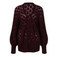 thumbnail image 4 of Vedolay Sweaters for Women Knit Classic Cardigan Sweater Loose Fit Casual Jacket Coat Red,M, 4 of 5