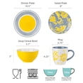 thumbnail image 2 of Wisenvoy Plates and Bowls Sets Dish Set Ceramic Dinnerware Sets Plate Set Porcelain Dishes Set for 4 Dinner Plates, 2 of 6