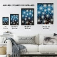 thumbnail image 3 of Dandelion Seeds Fireworks Folk Art Painting Blue Extra Large XL Wall Art Poster Print, 3 of 5