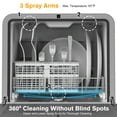 thumbnail image 4 of Advwin Upgraded Portable Countertop Dishwasher with 7 Washing Programs, 5L Water Tank, 360° Dual Spray, Air Dry & Baby Care for Apartments & RVs, No Installation Needed,Stellar Carbon, 4 of 7