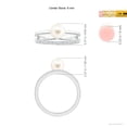 thumbnail image 5 of ANGARA Freshwater Cultured Pearl Dual Shank Ring with Diamonds in 14K White Gold for Women | June Birthstone, Birthday, Anniversary, Jewelry Gift for Women | Pearl Ring, 5 of 8