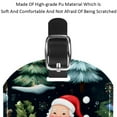 thumbnail image 4 of Square 2Pack PU Leather Merry Chrismas Cruise Luggage Tag with Privacy Cover and Name ID Tag for Travel Handbags Backpacks Luggage Tags, 4 of 6