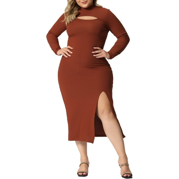 plus size bodycon dresses fashion nova MODA NOVA Juniors Plus Size Bodycon Dress Knee Slim Cut Out Dresses 2023