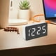 thumbnail image 5 of Despertador multifuncional USB recargable pantalla LED de 3,1 pulgadas espejo reloj electrónico hogar, sala de estar, coche regalos de Blanco SM SunniMix Despertador, 5 of 8