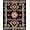 Black, variant on ODIKA 4' x 6' Machine Washable Non-Slip Area Rug, Southwestern Triangle High Traffic Rug, Beige, 25984