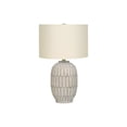 Transitional 24" Cream Resin Table Lamp with Ivory Cream Shade, Elegant ...