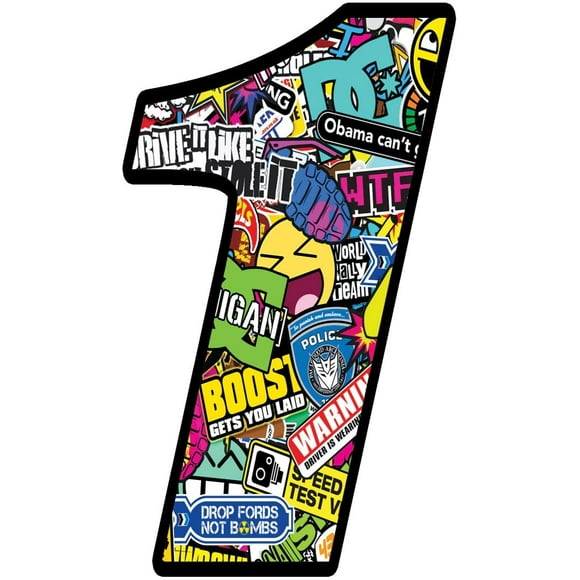 Skino Orafol PVC, hot Laminate Start Racing Number nascar Motocross Motorbike Sticker Decal Bomb 1, N 201