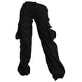 thumbnail image 1 of Fiocias Doll Miniature Pants 1/6 Scale Action Figure Loose Fit Cargo Pants Cloth Trouser Durable Realistic Accessory Suitable for Doll Collection Home Decoration Toy Photography Cosplay Black, 1 of 6