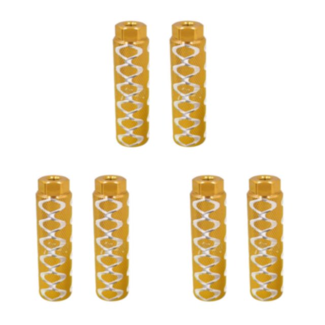 Ruiboury 2pieces Easy To Install And Enhanced Safety Bike Pegs For Confident Riding yellow 3Set