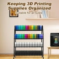 thumbnail image 3 of Goxfaca 3D Filament Storage Rack Spool Holder Stand with Wheels Heavy Duty Metal Shelf 3D Printing Accessories for Filament Storage boosted, 3 of 9