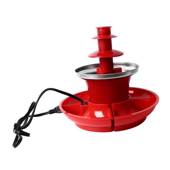 Fondue De Chocolate Eléctrica, Mini Fuente De Chocolate De Tres Capas Enchufe Estadounidense 110 Para La Noche De Juegos
