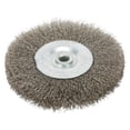 thumbnail image 1 of 3In Flat Crimped Stainless Steel Wire Wheel Brush for Angle Grinder 0.52In Bore, 1 of 9