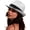 1 Pc Ribbon Straw Hat: White, variant on Women Straw Sun Hat Short Brim Panama Travel Fedora Summer Hat Roll Up Beach Cap for Women UPF 50+