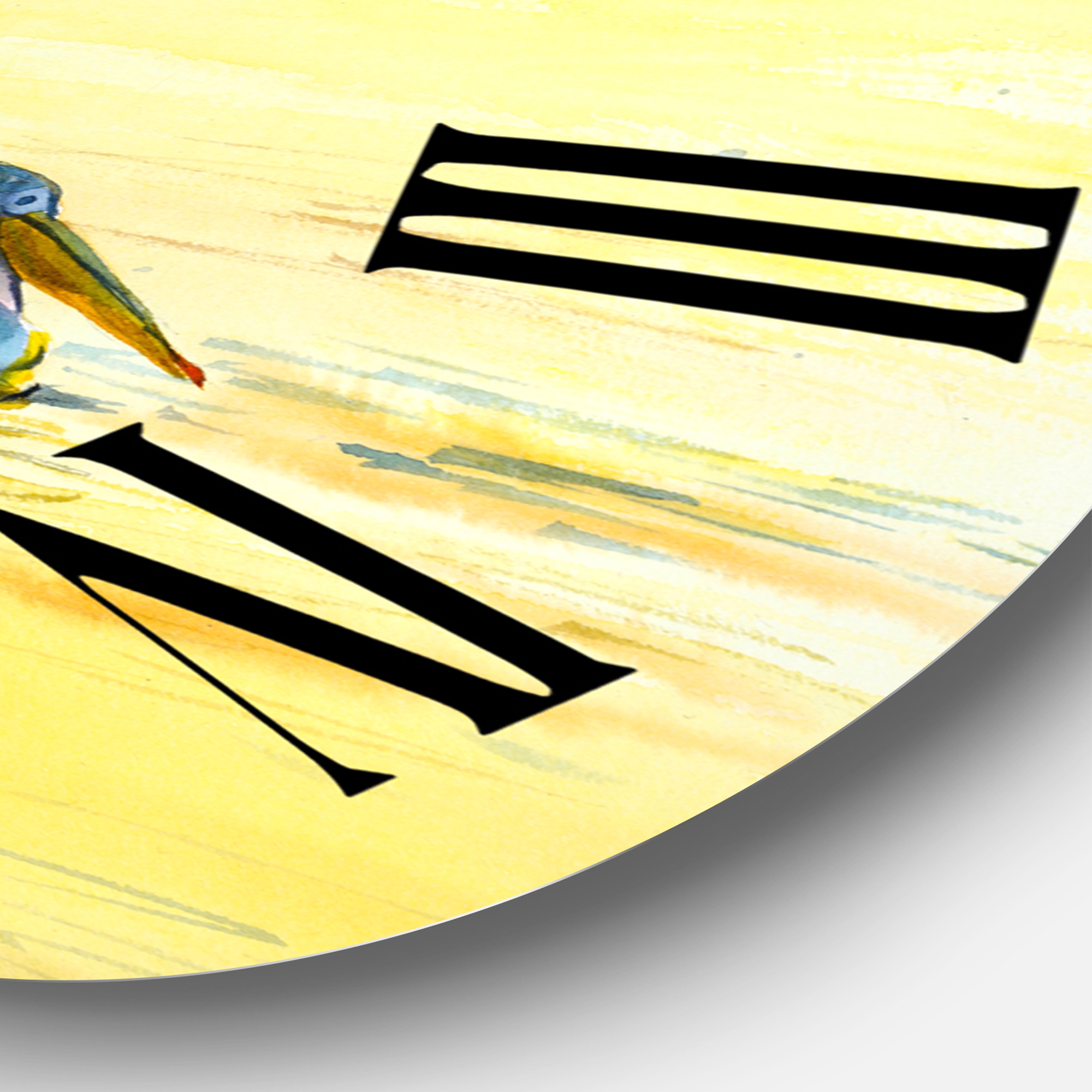Designart 'Pelicans On The Yellow River' Farmhouse Wall Clock