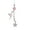 Pink, variant on Lovely Dolphin Keychain with Bead Embellishments Bag Pendant Phone Charm Keyring