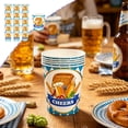 thumbnail image 2 of Oktoberfest Paper Cups Set Bavarian Blue White Pattern for Beer Soda, Disposable Drinkware 8oz, Festival Party Supply Gift, 2 of 6