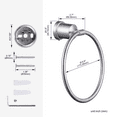 thumbnail image 4 of WOWOW Bathroom Stainless Steel Hardward  Towel Ring Brushed Nickel Set of 2, 4 of 8
