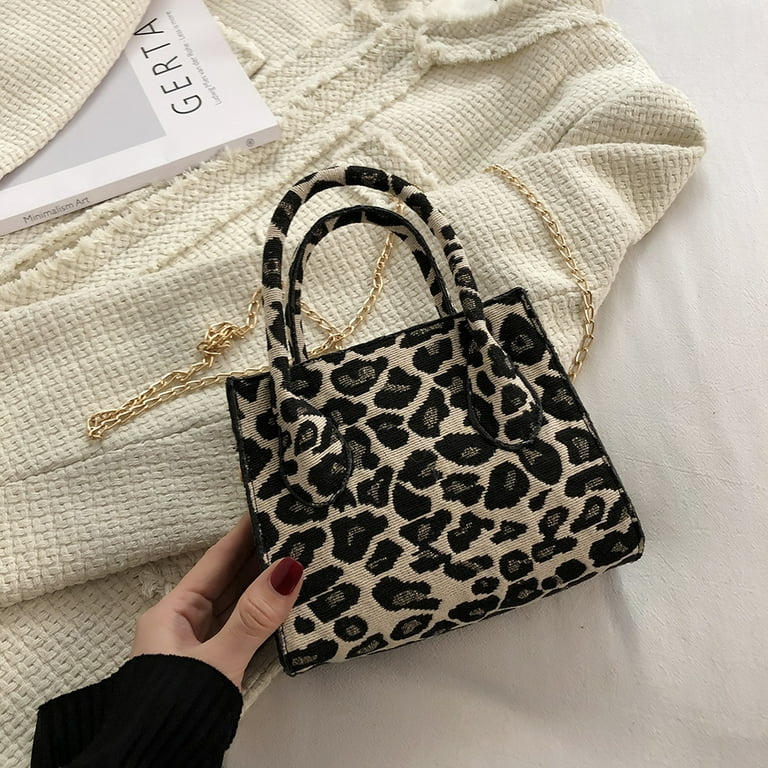 Medium Ming bag in leopard print leather