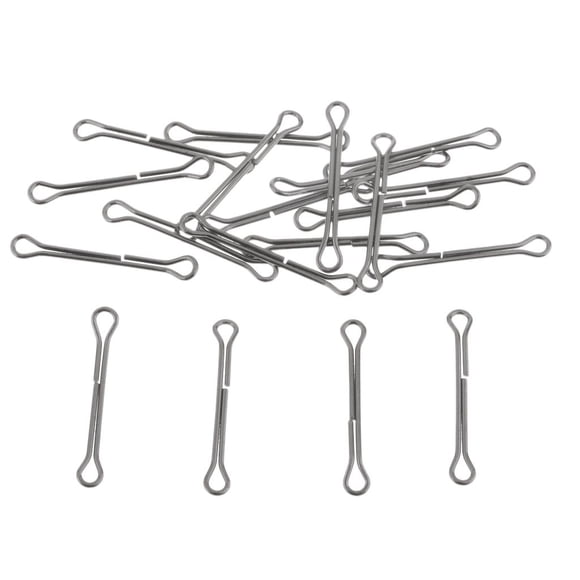 Anzuelo de pesca Fier con doble ojo y vástago de alambre, accesorio de pesca Longitud 25mm