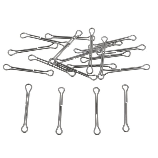 Anzuelo de pesca Fier con doble ojo y vástago de alambre, accesorio de pesca Longitud 25mm
