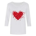thumbnail image 5 of EchfiProm Shirts for Women Valentine Graphic Tees Valentines Day Heart Printed White Plus Size Elegant Womens Tops Funny, 5 of 5