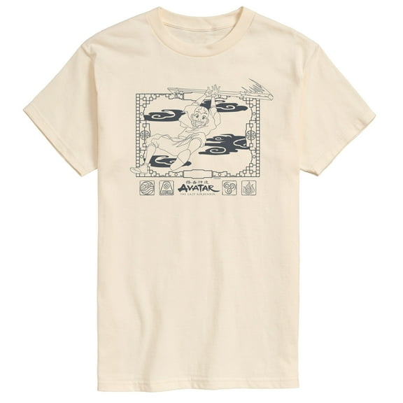 Avatar - The Last Airbender - Aang Happy Flying - Men's Short Sleeve Graphic T-Shirt