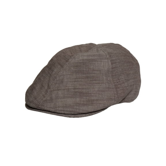 Top Headwear Mens Linen Ivy Cap - Summer Newsboy Flat Hat, Black S/M