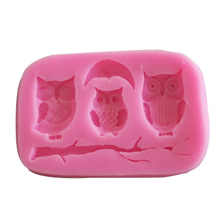 

NICEXMAS Owl Silicone Mold Animal Candy Chocolate Mousse Pudding Ice Cream Soap Fondant Mould DIY Cake Decoration Baking Tool (Random Color)