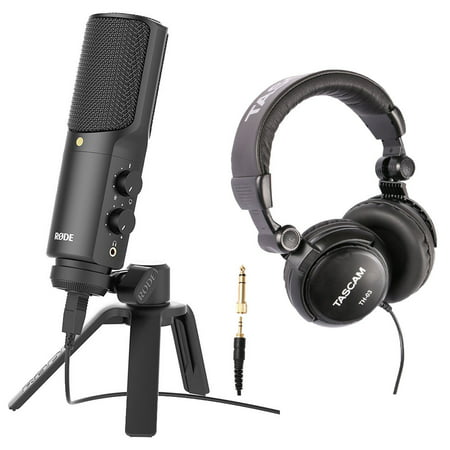 Rode NT-USB USB Condenser Microphone with Full-Size Headphones (Rode Nt Usb Best Settings)