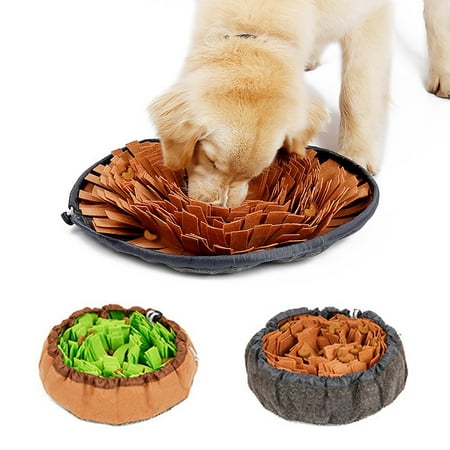 Feeding Slow Feeders Sniffing Nosework Training Dog Snuffle Mat Round Snack