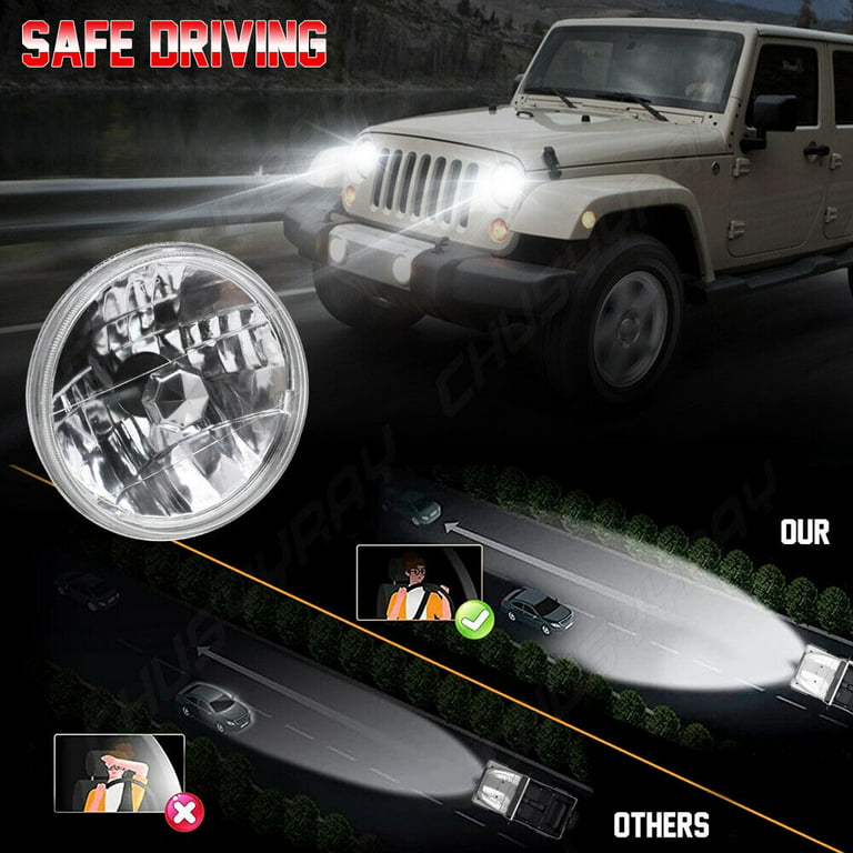 7 Inch LED Headlight Headlamp FOR Land Rover Defender 90 110 H4/9003 6000K  