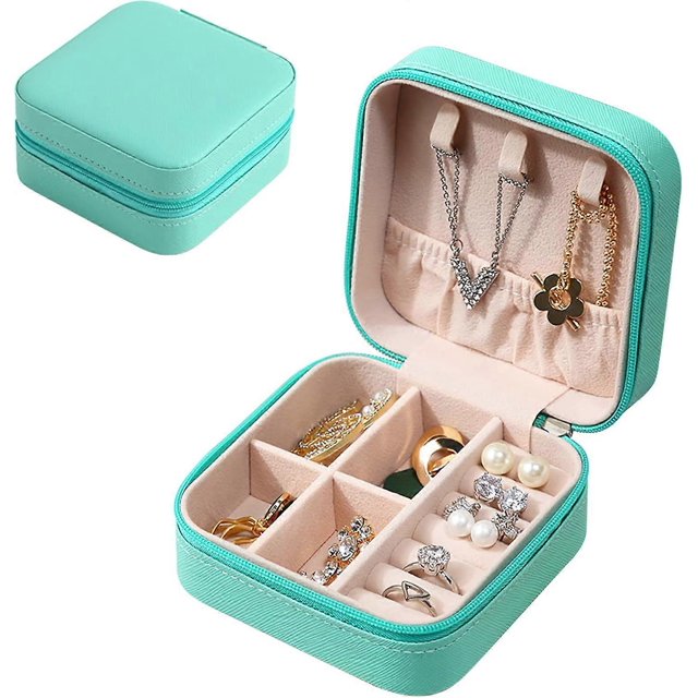 Jewellery Box for Women,Mini Portable Jewelry Box Organiser,PU Leather Jewlerrying Display Holder, Small Travel Jewellery Box for Women