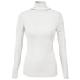 thumbnail image 2 of H2H Womens Casual Turtleneck Tops Lightweight Long Sleeve Soft Thermal Shirts Active Sweater WHITE US XS/ASIA XS (CWOSWL189), 2 of 6