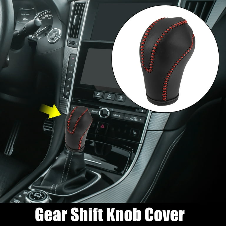 Car Faux Leather Gear Shift Knob Cover for Infiniti QX50 QX70 QX80