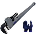 thumbnail image 1 of Llave para tubos KARRYTON de aluminio de 60 cm, ajustable con apertura de mordaza de 4 cm, 1 of 7