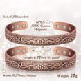 thumbnail image 2 of Wollet Floral Copper Magnetic Bracelets for Women, Magnetic Pure Copper Jewelry  Set, 2 of 6