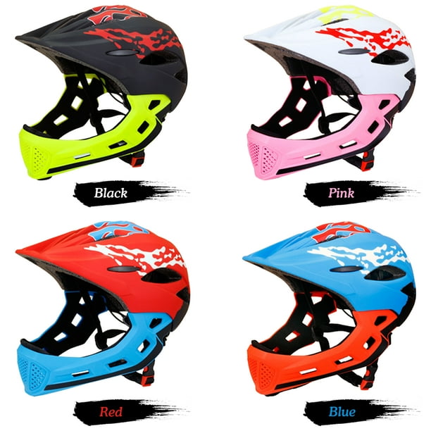 Children Bike Helmet Adjustable Detachable Full Face Helmet for Kids Outdoor Balance Car Cycling Skateboard Age 3 12 Year Old