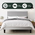 thumbnail image 6 of Amolife Queen Size Platform Bed Frame with Corduroy Fabric Upholstered Adjustable Height Headboard, Light Grey, 6 of 9