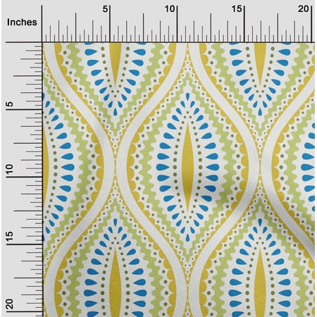 oneOone Silk Tabby Light Green Fabric Ogee Damask Diy Clothing Quilting Fabric Print Fabric By Yard 42 Inch Wide