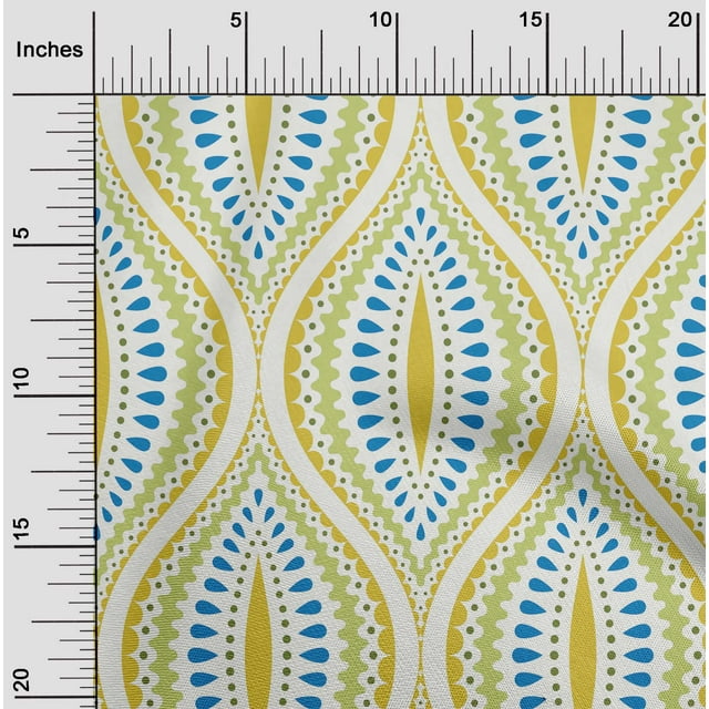 oneOone Georgette Viscose Light Green Fabric Ogee Damask Sewing Craft Projects Fabric Prints By Yard 42 Inch Wide