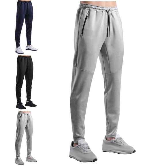 SGFCWSX Mens Running Pants - Fashionable Breathable Fitness Workouts Joggers Pants Gray Size M