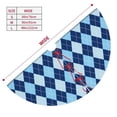 thumbnail image 3 of Sikiie Blue Squares 30-48 inches {designName} Print Christmas Tree Skirt Snowman Xmas Tree Skirt with Edge Christmas Decorations for Holiday Party36", 3 of 7