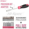 thumbnail image 4 of 58pc Pink 8V USB Electric Power Cordless Drill Driver and Womens Ladies Home  Tool Kit Set, 4 of 6