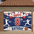 thumbnail image 3 of Baseball Theme Baseball Birthday Banner Red Blue Color 8th Birthday Display 8th Number Design Sports Helmet Print Backdrop for Kids Birthday Party Baseball Themed Celebration 8th Birthday Event, 3 of 9